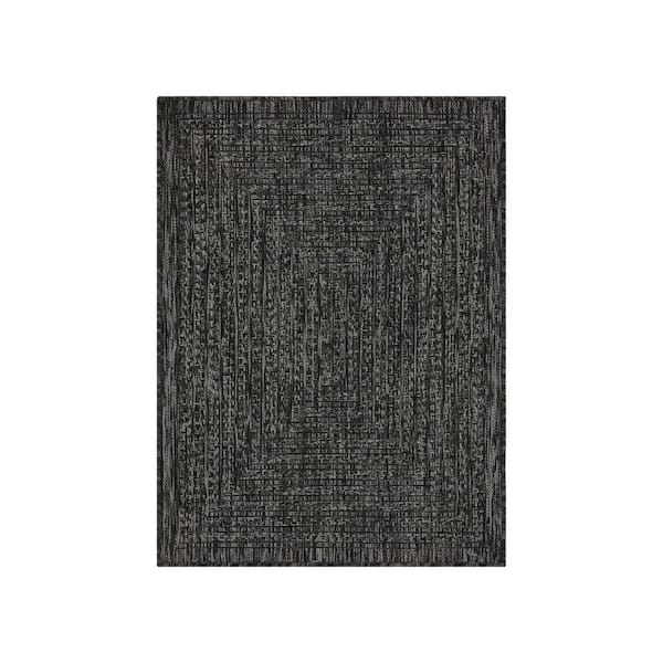 PLAYA RUG Viola Black 2 ft. x 3 ft. Indoor/Outdoor Area Rug