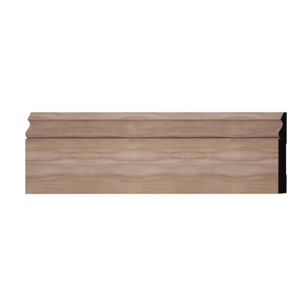 Ekena Millwork WM217 0.56 in. D x 5.25 in. W x 6 in. L Wood (Walnut) Baseboard Moulding Sample