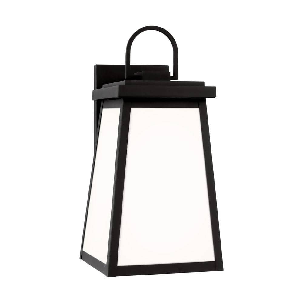 Founders 1-Light Black Bronze Outdoor Wall Lantern with Dimmable Energy Star