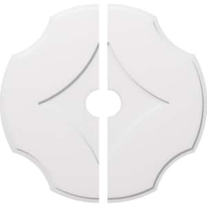 1 in. P X 12-1/2 in. C X 36 in. OD X 5 in. ID Percival Architectural Grade PVC Contemporary Ceiling Medallion, Two Piece
