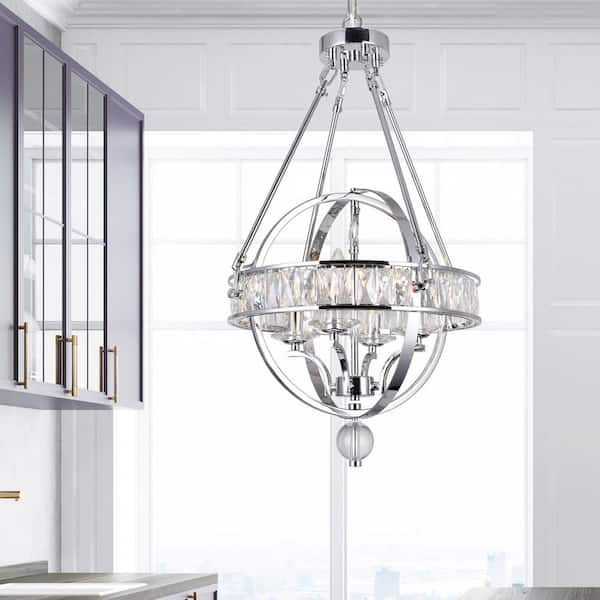 Arkansas 4 Light Chandelier With Chrome Finish