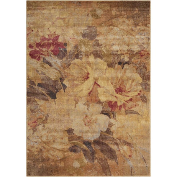 Nourison Home Somerset Multicolor 4 ft. x 6 ft. Floral Contemporary Area Rug