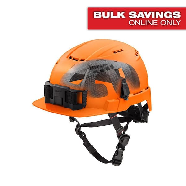 Milwaukee BOLT Orange Type 2 Class C Front Brim Vented Safety Helmet with IMPACT-ARMOR Liner