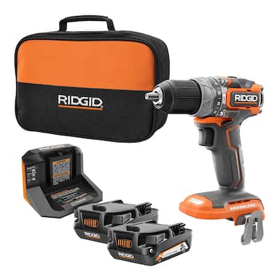 18V SubCompact Brushless 1/2 in. Hammer Drill Kit with (2) 2.0 Ah Batteries, Charger, and Bag