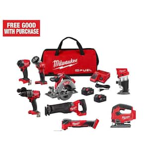 M18 FUEL 18-Volt Lithium-Ion Brushless Cordless Combo Kit (5-Tool) with Multi Tool, Jig Saw and Compact Router