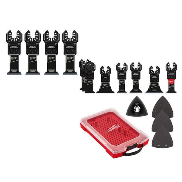 Wood and Metal Cutting Oscillating Multi-Tool Blade (4-Pack) and Oscillating Multi-Tool Blade Kit (15-Piece)