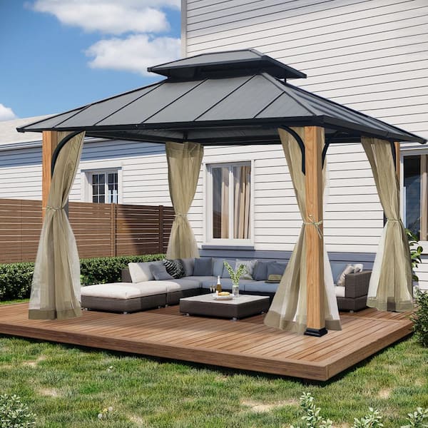 Have a question about CoastShade 10 ft. x 12 ft. Black Outdoor Gazebo ...