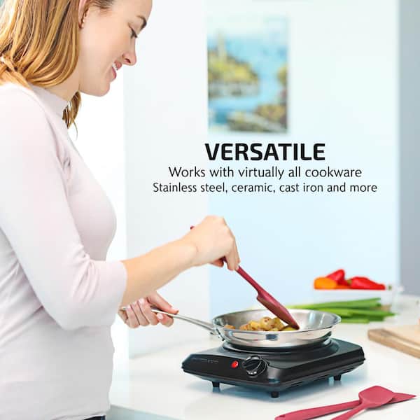 OVENTE Portable Stainless Steel Electric Cooktop Infrared Single 
