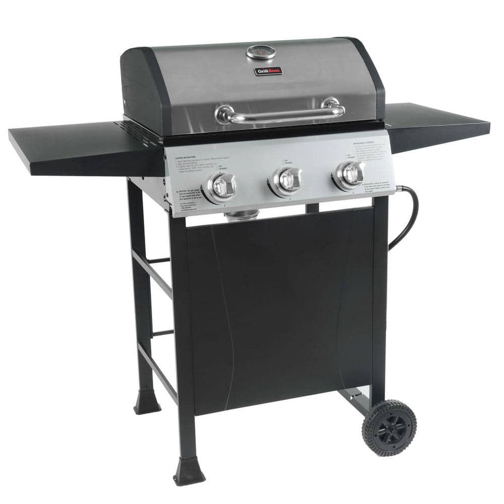 Grill Boss 3-Burner Black Stainless Steel Propane Gas Grill