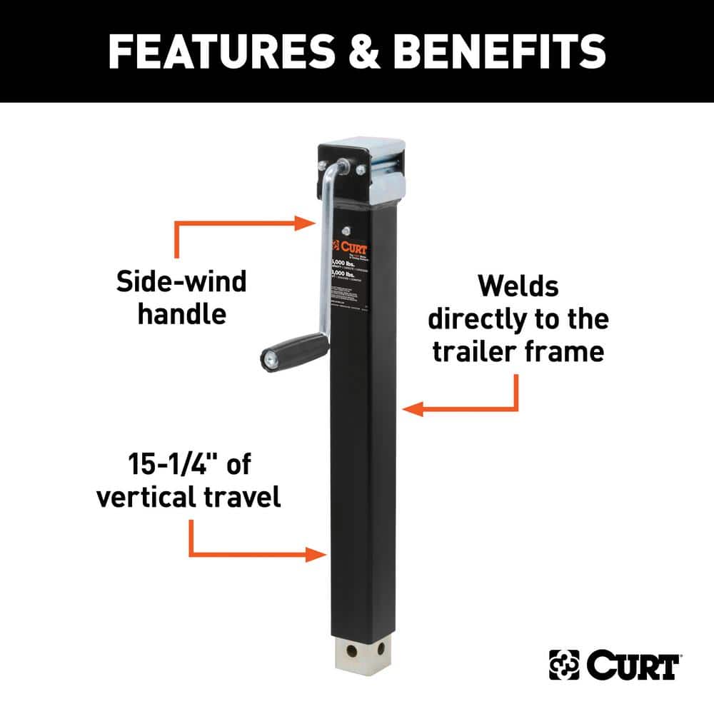 "Direct-Weld Square Jack with Side Handle (5,000 lbs., 15"" Travel)" price history on PriceWatchPro