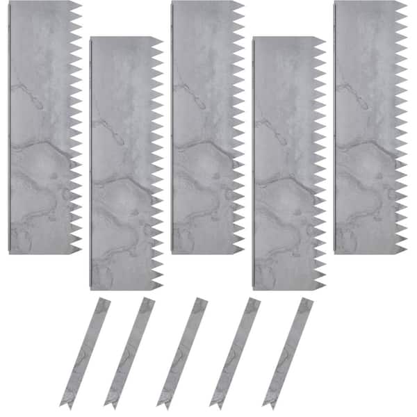 48 in. x 14 in. COR-TEN Steel Hammer-In Landscape Edging, 1/4 in. Rounded Top, 5-Pack