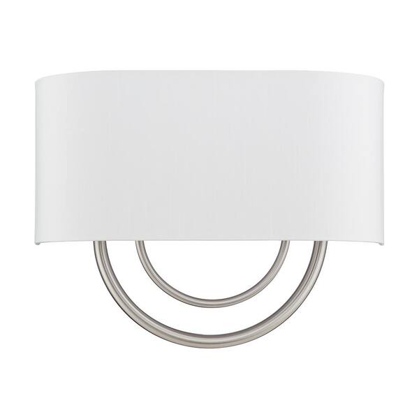 Livex Lighting Stratton 15 in. 2-Light Brushed Nickel ADA Wall