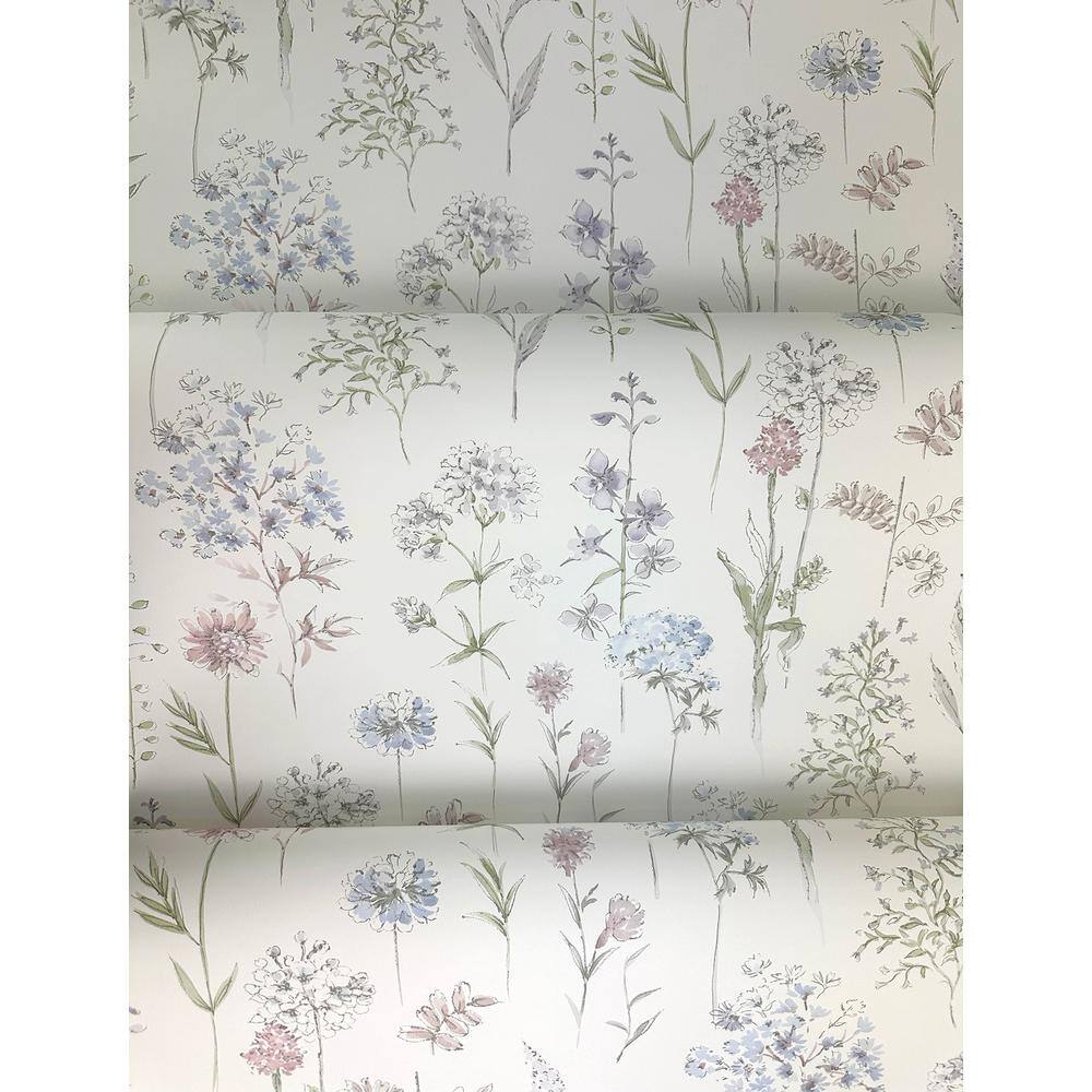 Bergamot Lavender Multicolor Pre-pasted Washable Wallpaper