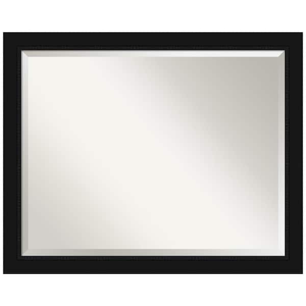 Avon 31 in. x 25 in. Casual Rectangle Framed Black Bathroom Vanity Mirror