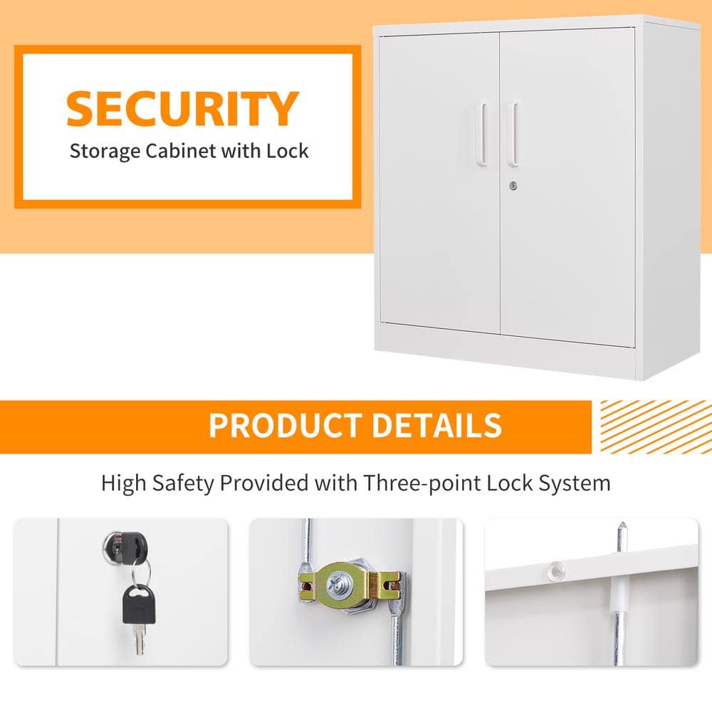 Harraj 32'' Wide 3 - Shelf Storage Cabinet