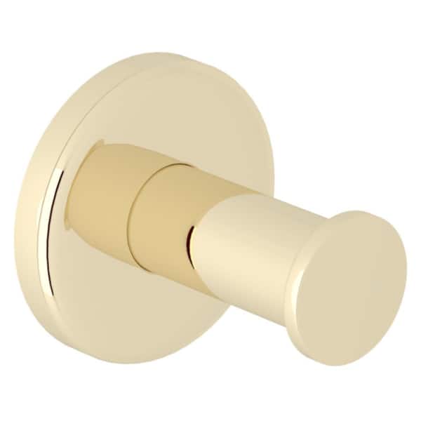 Meda, Lombardia and Avanti Bath Wall Mounted Robe Hook in Unlacquered Brass