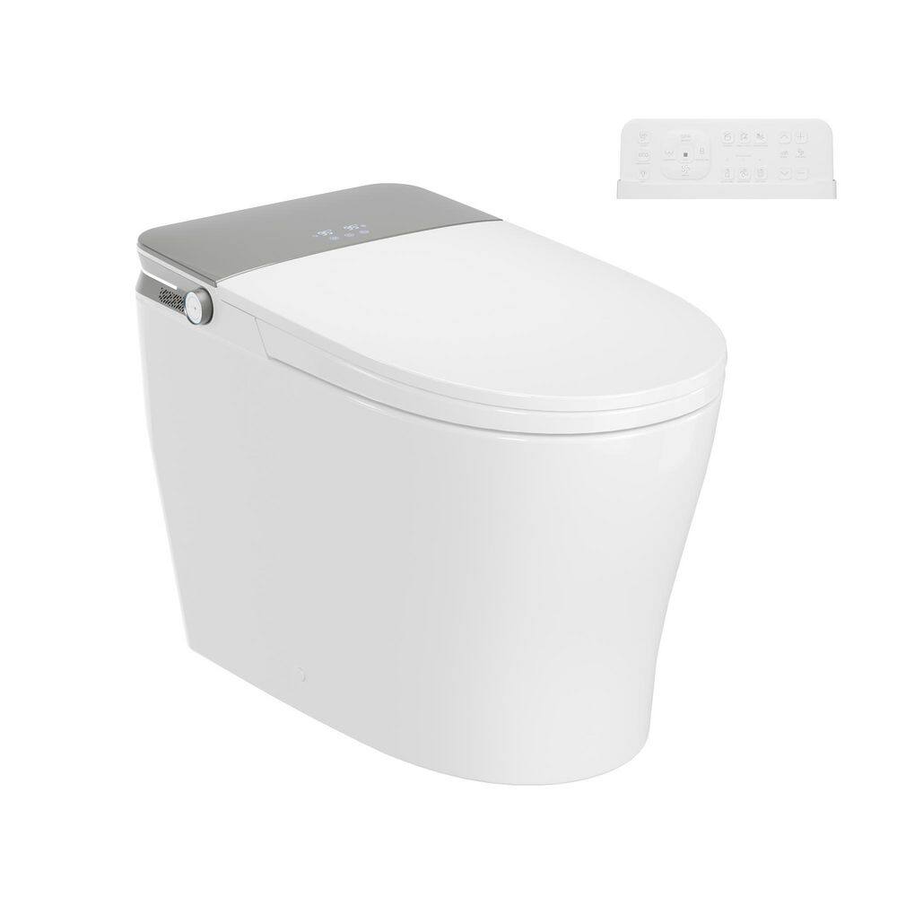 Tankless Elongated ADA Bidet Toilet 1.6 GPF in White with Auto Open/Close, Auto/Kick Flush, Heated Seat and Foam Shield price history on PriceWatchPro