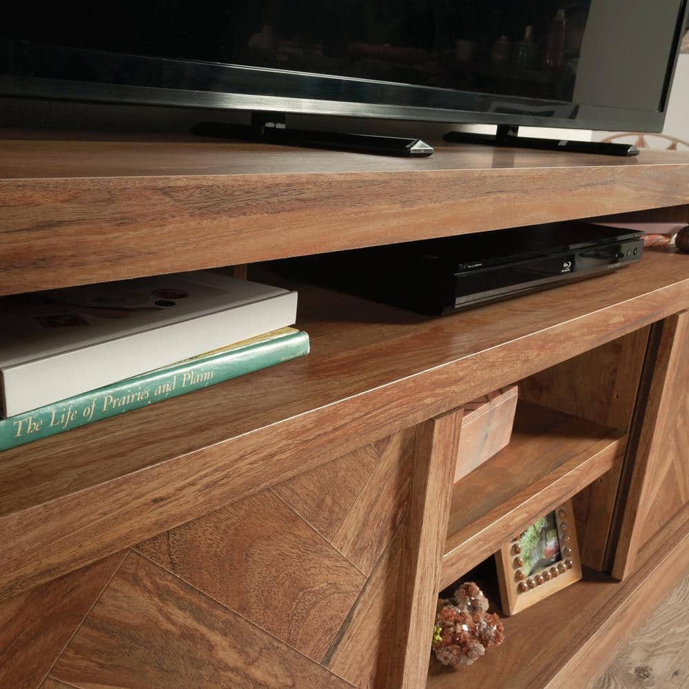 Sindoori Mango Herringbone Pattern 66'' TV Stand with Cabinet