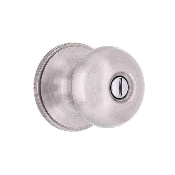 Round Satin Nickel Bed/Bath Door Knob