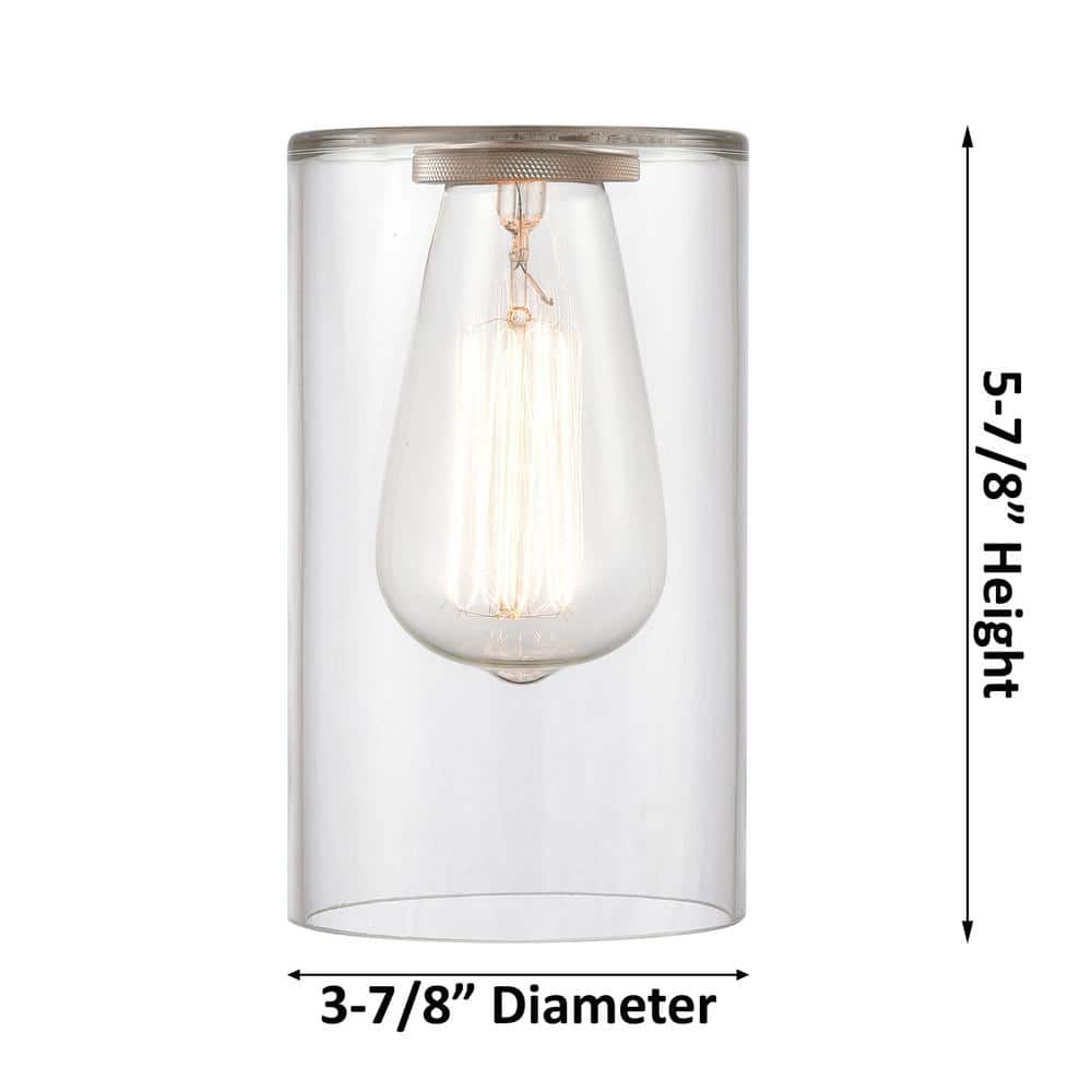 Edison Antique Brass Mini Pendant with Clear Shade - 10" Height