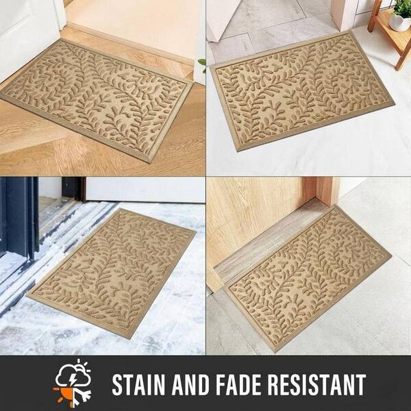 Justincity Absorbent Dirt Trapping Door Mat 29x17 in. Non Slip Low
