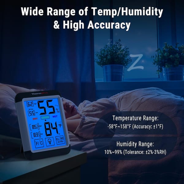 ThermoPro TP52 LCD Digital Hygrometer Indoor Thermometer Temperature  Humidity Monitor TP52 - The Home Depot