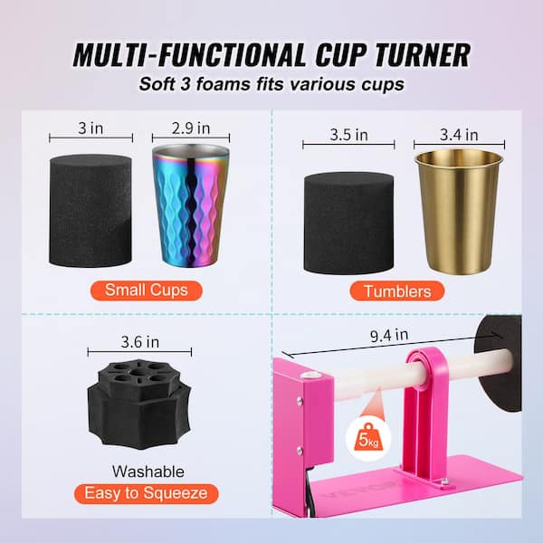 Cup Turners for Tumblers Electric Tumbler Turner Kit Cup Spinner Machine  for