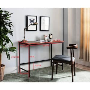SignatureHome 40 in. W Grey Finish Frame Material Metal and Wood Computer Desk Dimensions: 41"W x 20" L x 30"H
