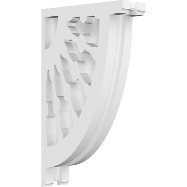 Ekena Millwork 1-7/8 in. x 10 in. x 6 in. PVC Classic Wagon Wheel Corbel