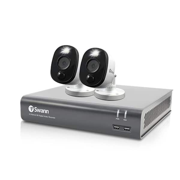 DVR-4580 4-Channel 1080p 1TB DVR Security System with Two 1080p Wired Bullet Cameras
