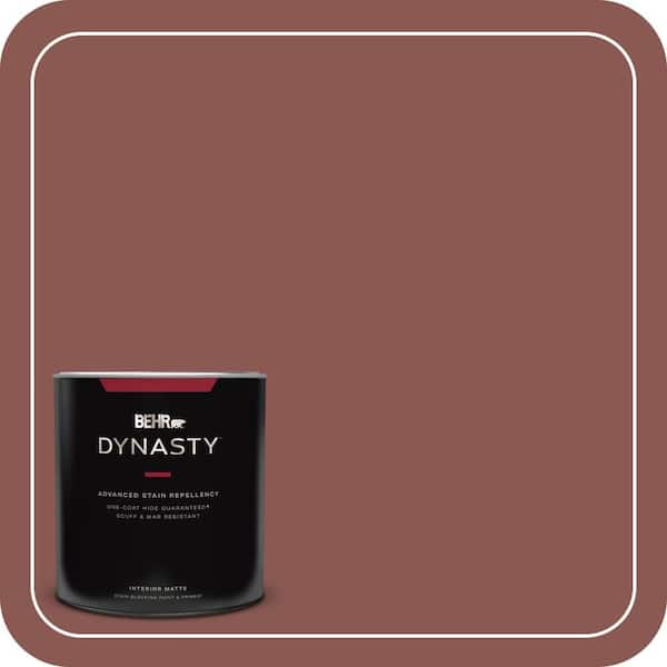 BEHR DYNASTY 1 qt. #MQ1-20 Rust One-Coat Hide Matte Interior Stain-Blocking Paint and Primer