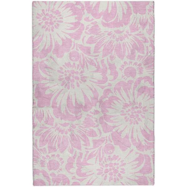 Dream Shag Premium Machine Washable Abstract ADS551 Pink 10 ft. x 14 ft. Area Rug