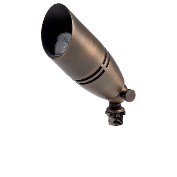 Low Voltage Fixed Socket Centennial Brass Hardwired Outdoor Weather Resistant Spotlight with No Bulbs Included
