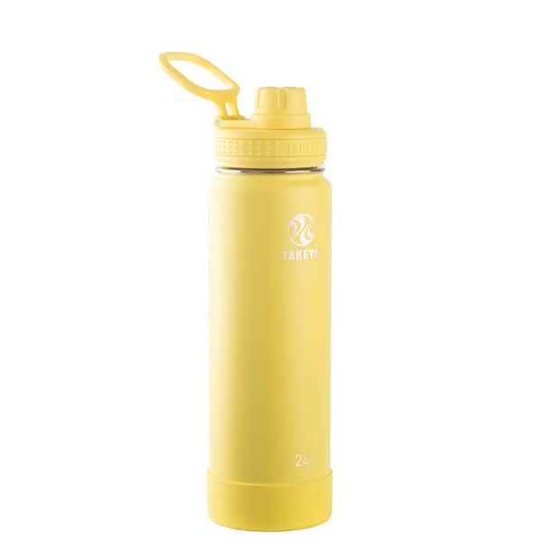 Takeya - Actives 24-oz. Insulated Stainless Steel Water Bottle with Spout Lid - Canary