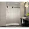 Aston Langham 60 in. W x 75 in. H Sliding Frameless Shower Door in ...