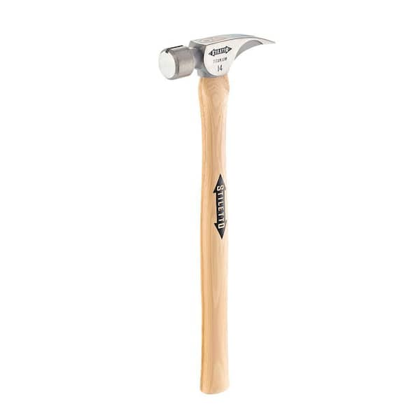 14 oz. Titanium Smooth Face Hammer with 18 in. Straight Hickory Handle