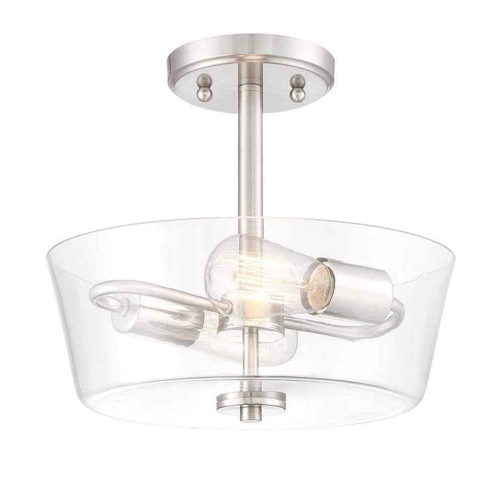 Satin Platinum 10" Globe Indoor/Outdoor LED Flush Mount