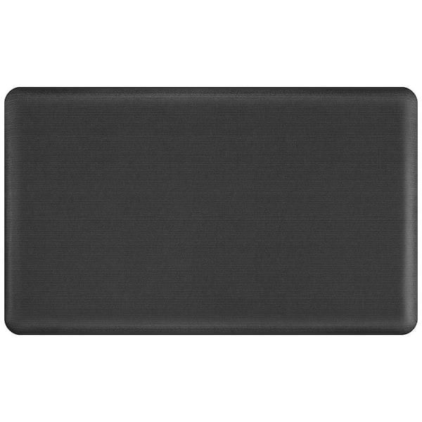 GelPro NewLife Designer Grasscloth Charcoal 18 in. x 30 in. Anti-Fatigue Comfort Kitchen Mat