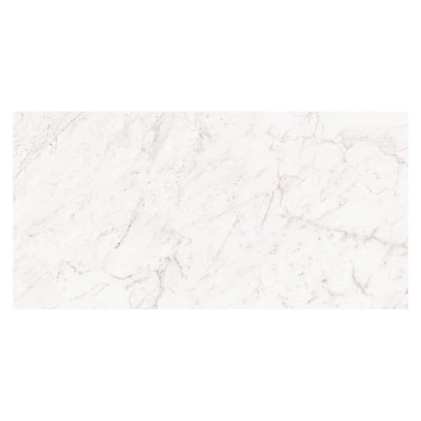 Kaia Zephia White 12 in. x 24 in. Stone Look Matte Porcelain Wall and Floor Tile (9.69 sq. ft./ Case)