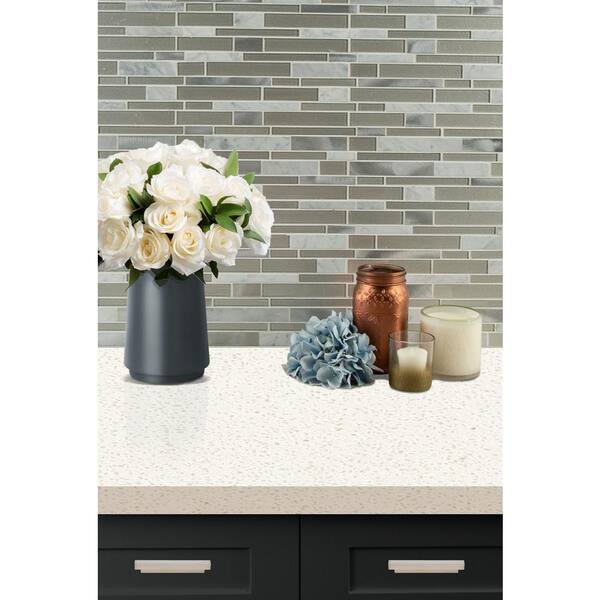 MSI Take Home Tile Sample - White Wave Interlocking 4 in. x