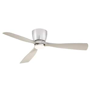 Klinch 52 in. LED Indoor/Outdoor Brushed Nickel Ceiling Fan with Light Kit