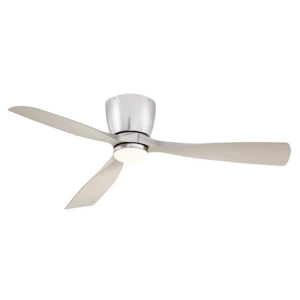 FANIMATION Klinch 52 in. LED Indoor/Outdoor Brushed Nickel Ceiling Fan with Light Kit