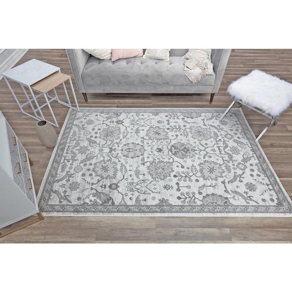 Freya Slate Gray 5 ft. x 7 ft. Area Rug
