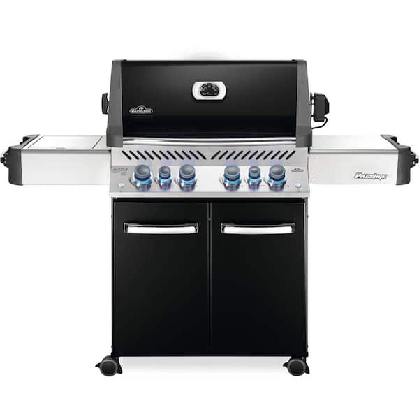 NAPOLEON Prestige 500 6-Burner Propane Gas Grill in Black with Infrared Side and Rear Burners