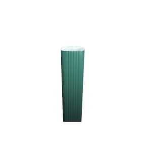 2 in. x 3 in. x 8 ft. Forest Green Aluminum Downpipe