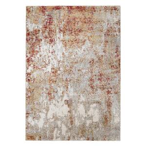 Yasmin 3 ft. X 8 ft. Red/Cream Abstract Area Rug