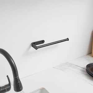 Wall Mount Kitchen Paper Towel Holder Bulk-Self-Adhesive Under Cabinet In Matte Black