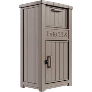 Ama pear Gray 48 Gal. Weatherproof Lockable Resin Package Delivery