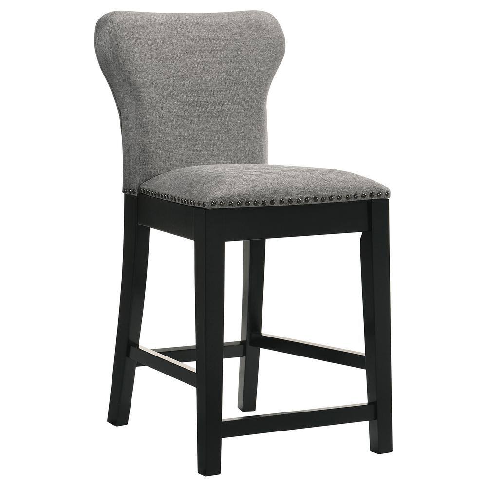 Coaster 36.25 in. Grey and Black Wood Frame Counter Height Stool with ...