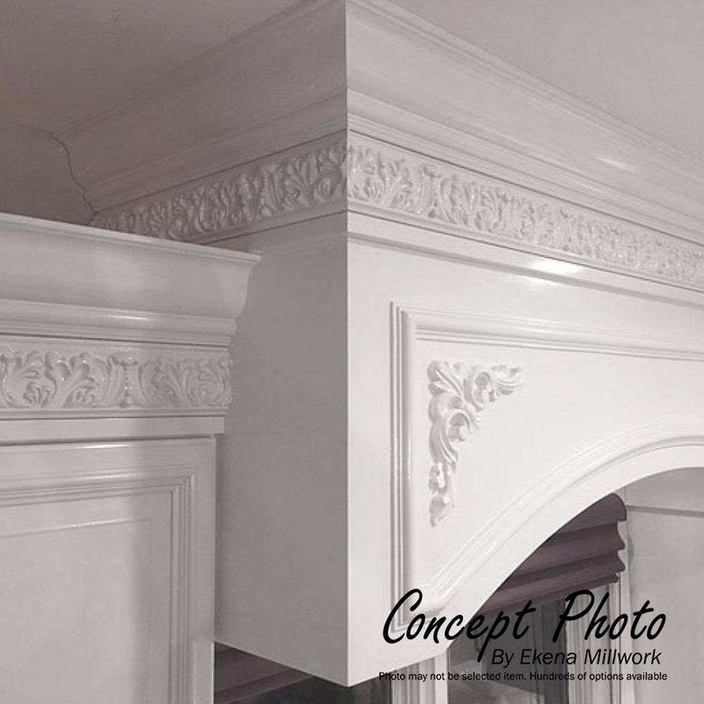 Ashford White Urethane Decorative Crown Moulding Corner